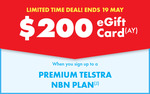 Receive $200 Good Guys Gift Card When You Sign up to Premium Telstra nbn 100/20 Plan $95/Month for 6 Months @ The Good Guys