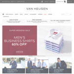 50% off Everything (after Coupon Code) and 80% off Shirts (Combined with The Code) with Free Delivery on $100 Spend @ Van Heusen