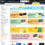 Gift Cards: 10% off Uber/Eats, DoorDash, HelloFresh | 8% off Restaurant/Café Choice (OOS) | 15% off City Beach @ Amazon AU
